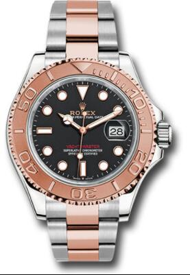 Replica Rolex 126621 Steel and Everose Gold Yacht-Master 40 Watch Black Dial 3235 Movement